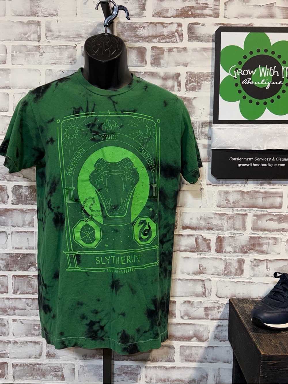 Harry Potter Green Tie-Dye Graphic T-Shirt - Men small